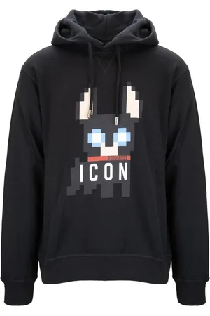 Dsquared2 Sweathshirts & Hoodies, Herre, Sort, L, Bomuld, Hættetrøje med grafisk print
