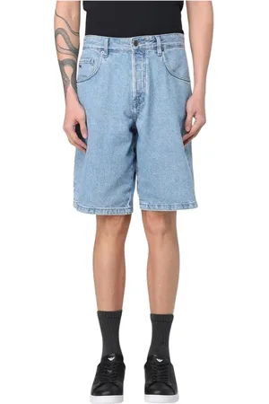 Emporio Armani Shorts, Herre, Blå, XS, Denim, Afslappet pasform denim shorts