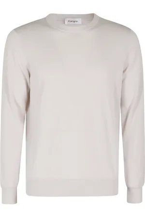 KANGRA CASHMERE Strik, Herre, , L, Bomuld, Bomuld Crewneck Sweater