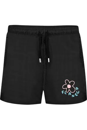 FLÂNEUR Badetøj, Herre, Sort, M, Blomst Svømme Shorts