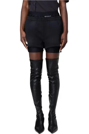 Alexander Wang Shorts, Dame, Sort, XL, Bomuld, Sort Lagdelt Afslappet Pasform Shorts