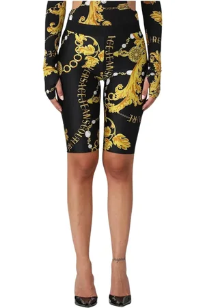 VERSACE Shorts, Dame, Flerfarvet, 2XS, Polyester, Barok Print Cykel Shorts