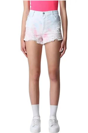 Chiara Ferragni Shorts, Dame, Hvid, W26, Uld, Hvid Grafisk Tee til Kvinder