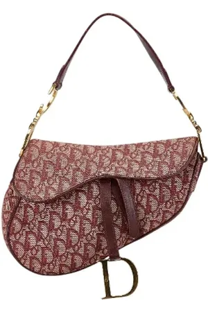 Dior Pre-owned, Dame, Brun, ONE SIZE, Uld, Pre-owned Canvas dior-tasker