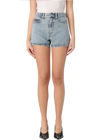 Alexander Wang Shorts, Dame, Blå, W27, Uld, Blå Denim Shorts Stilfuld Allround Design