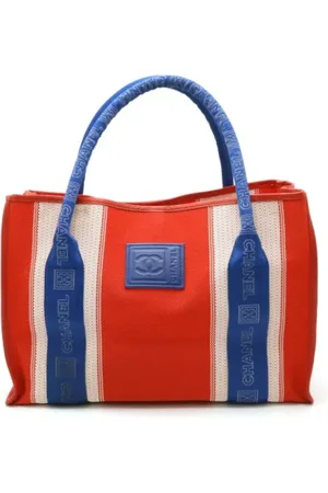CHANEL Pre-owned, Dame, Blå, ONE SIZE, Uld, Pre-owned Canvas skuldertasker