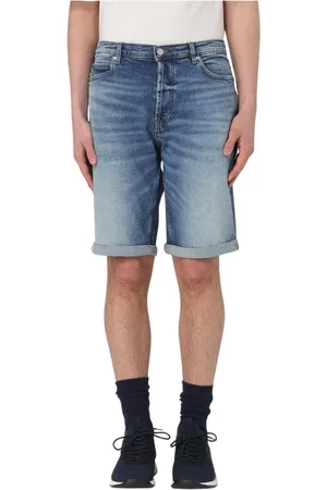 HUGO BOSS Shorts, Herre, Blå, W30, Uld, Stilfulde Denim Shorts