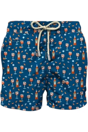 MC2 SAINT BARTH Badetøj, Herre, Blå, L, Herre Strand Shorts Double Spritz
