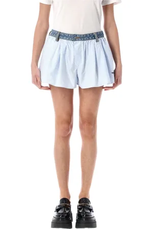 Alexander Wang Shorts, Dame, Blå, 3XL, Denim, Denim Band Oxford Shorts