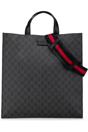 Gucci Pre-owned, Dame, Sort, ONE SIZE, Uld, Pre-owned Laeder totes