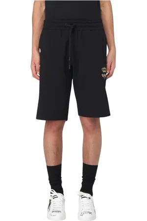 Dolce & Gabbana Shorts, Herre, Sort, M, Bomuld, Sort Broderede Bi Shorts