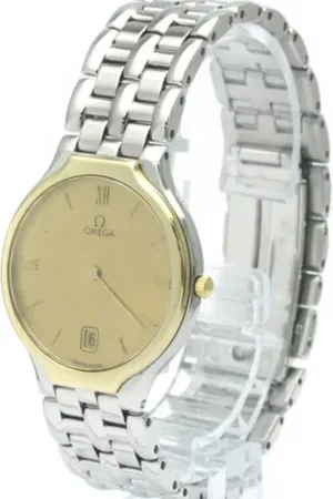 Omega Pre-owned, Herre, Gul, ONE SIZE, Tyl, Pre-owned Rustfrit stal watches
