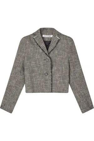 Mark Kenly Domino Tan Jakke, Dame, Grå, XL, Tweed, Juli Tweed Jakke i Granit