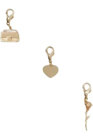 Golden Goose Tilbehør, Dame, Gul, ONE SIZE, Uld, Guld Charme Håndtaske Hjerte Rose