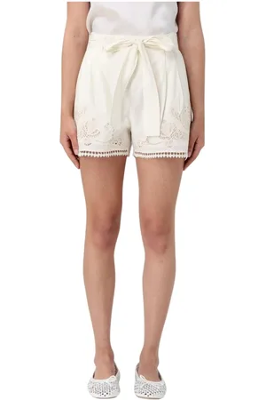 Twin-Set Shorts, Dame, , XL, Uld, Elegant Broderede Shorts