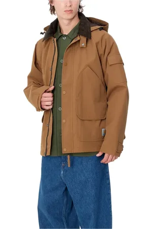 Carhartt Jakke, Herre, Brun, M, Uld, Brun Tobak Clarton Jakke Stilfuld Praktisk