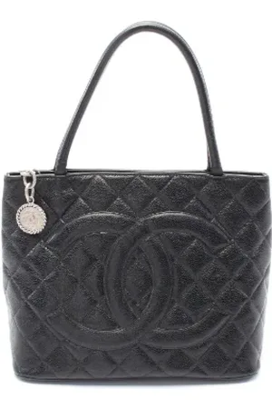 CHANEL Pre-owned, Dame, Sort, ONE SIZE, Uld, Pre-owned Laeder chanel-tasker