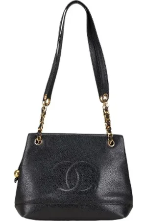 CHANEL Pre-owned, Dame, Sort, ONE SIZE, Tyl, Pre-owned Laeder totes