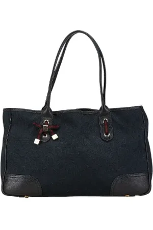 Gucci Pre-owned, Dame, Blå, ONE SIZE, Tyl, Pre-owned Canvas totes