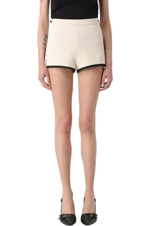 Elisabetta Franchi Shorts, Dame, , XS, Uld, Elegant Smør Kort Kjole