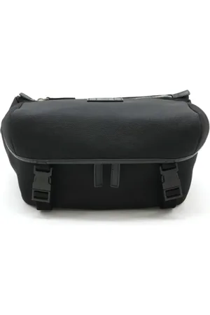 Gucci Pre-owned, Herre, Sort, ONE SIZE, Uld, Pre-owned Canvas crossbody-tasker