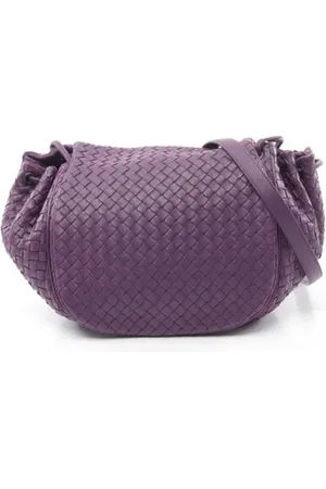 Bottega Veneta Pre-owned, Dame, Lilla, ONE SIZE, Uld, Pre-owned Laeder skuldertasker