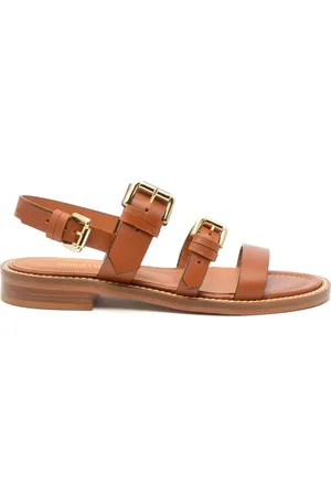 Guglielmo Rotta Sko, Dame, Brun, 35 EU, Læder, Brun lædersandal Dronning stil