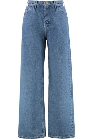 Tommy Hilfiger Jeans, Dame, Blå, XS, Bomuld, Straight-leg jeans med kontrastsyning