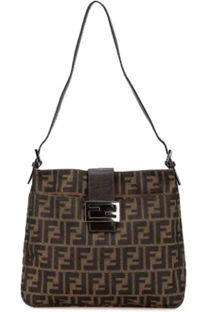 Fendi Pre-owned, Dame, Brun, ONE SIZE, Uld, Pre-owned Canvas fendi-tasker