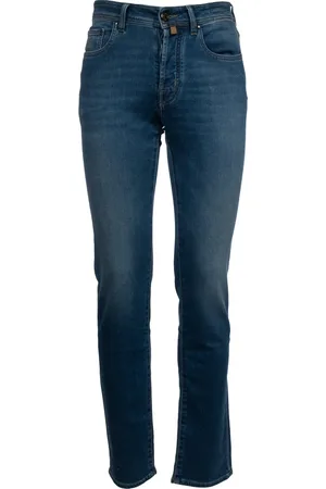 Jacob Cohen Jeans, Herre, Blå, W31, Bomuld, Blå Super Stretch Bomuld Slim Jeans