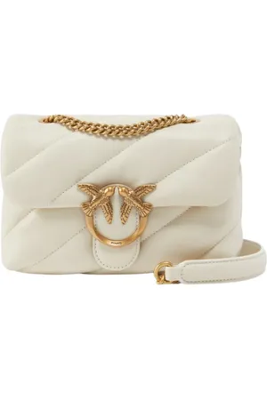 Pinko Taske, Dame, Hvid, ONE SIZE, Uld, Mini Love Bag Puff Skuldertaske