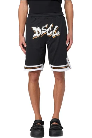 DISCLAIMER Shorts, Herre, Sort, XS, Polyester, Graffiti Print Athletic Shorts
