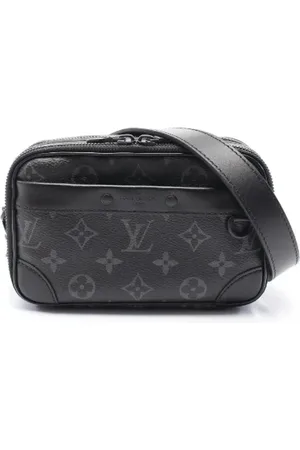 LOUIS VUITTON Pre-owned, Herre, Sort, ONE SIZE, Uld, Pre-owned Canvas crossbody-tasker