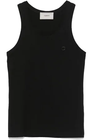 COPERNI Top, Dame, Sort, S, Bomuld, Sort Letvægts Logo Tank Top