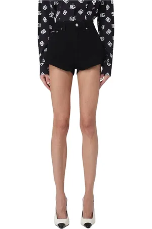 Dolce & Gabbana Shorts, Dame, Sort, S, Denim, Sort HighWaisted Denim Shorts