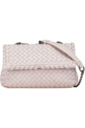 Bottega Veneta Pre-owned, Dame, Lyserød, ONE SIZE, Uld, Pre-owned Laeder skuldertasker