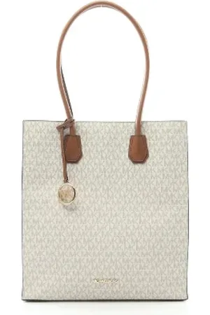 Michael Kors Pre-owned, Dame, Hvid, ONE SIZE, Uld, Pre-owned canvas håndtasker