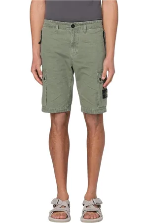 Stone Island Shorts, Herre, Grøn, W31, Cargo Shorts med Lommer