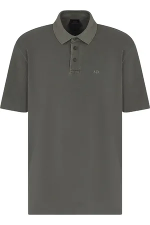 Armani Exchange Top, Herre, Grøn, M, Bomuld, Grøn kortærmet polo skjorte