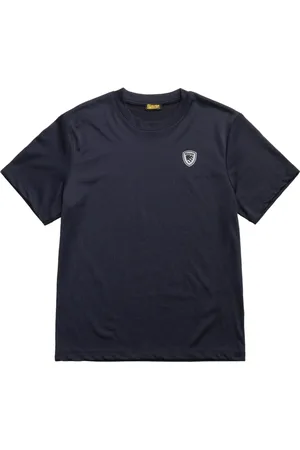 Blauer Top, Herre, Blå, L, Polyester, Strækbart Polyester Elastan T-shirt
