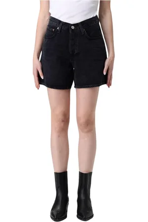 AGOLDE Shorts, Dame, Sort, W24, Uld, Sort Jean Shorts Stilfuldt Moderne Pasform