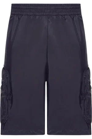 Moncler Shorts, Herre, Blå, L, Uld, Stilfulde Blå Cargo Shorts med Lommer