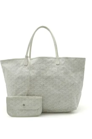 GOYARD Pre-owned, Dame, Hvid, ONE SIZE, Tyl, Pre-owned Canvas totes