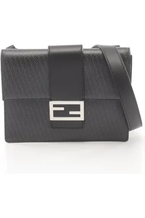 Fendi Pre-owned, Dame, Grå, ONE SIZE, Uld, Pre-owned Laeder crossbody-tasker