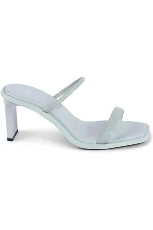 Calvin Klein Sko, Dame, Grøn, 40 EU, Læder, Grøn Læder Hælsandaler