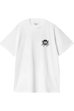 Carhartt Top, Herre, Hvid, S, Bomuld, Grafisk Print Bomuld T-Shirt
