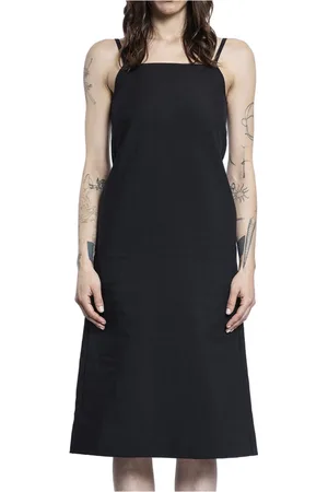 STUDIO NICHOLSON Kjole, Dame, Sort, XS, Sort Slip Kjole Firkantet Hals