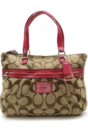 Coach Pre-owned, Dame, , ONE SIZE, Uld, Pre-owned Canvas skuldertasker