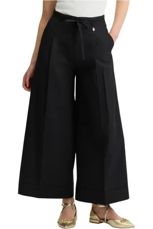 Liu Jo Bukser, Dame, Sort, XS, Uld, Sort stilfulde bukser