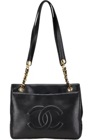 CHANEL Pre-owned, Dame, Sort, ONE SIZE, Tyl, Pre-owned Laeder totes